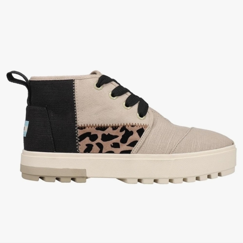 TOMS Womens Botas Lug Lace Up Sneakers Shoes Casual - Grey